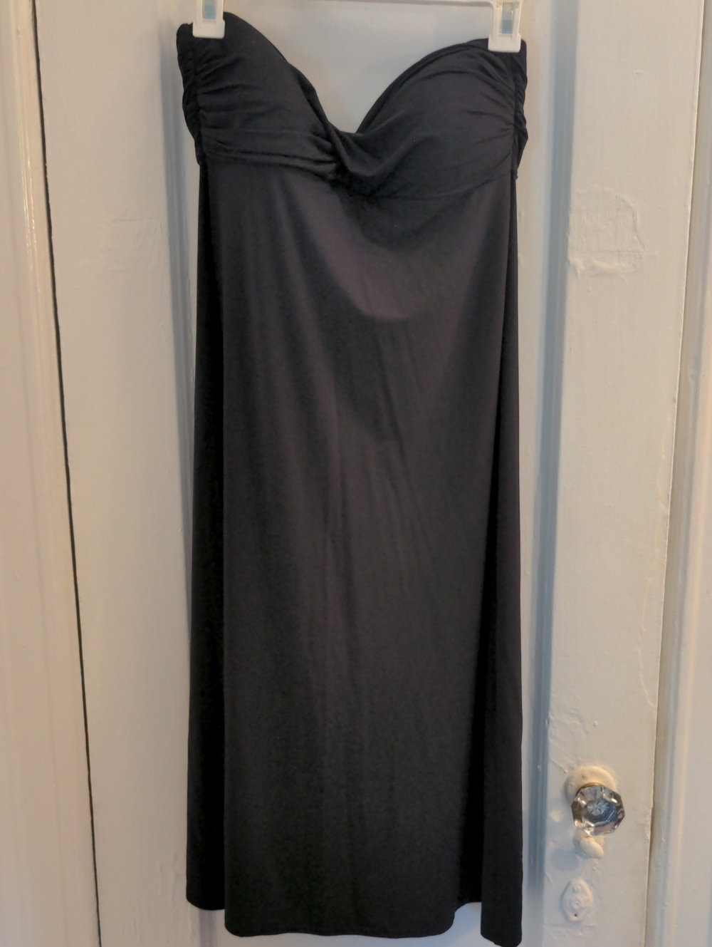 NWT Carmen Marc Valvo Black Dress, Strapless Or With Strap, Sz. L, Beach, Party